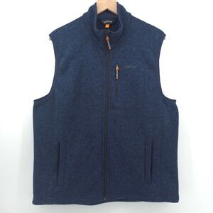 Orvis Mens Vest Sweater Fleece Large Navy Blue Gorpcore Outdoorsy Layering